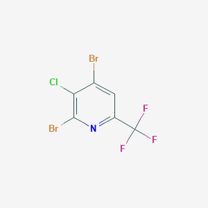 molecular formula C6HBr2ClF3N B1412035 3-Chloro-2,4-dibromo-6-(trifluoromethyl)pyridine CAS No. 1227582-78-6