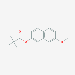 molecular formula C16H18O3 B14120357 7-Methoxy-2-naphthalenyl 2,2-dimethylpropanoate 