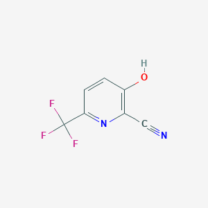 molecular formula C7H3F3N2O B1412036 3-Hydroxy-6-(trifluoromethyl)picolinonitrile CAS No. 1227582-76-4