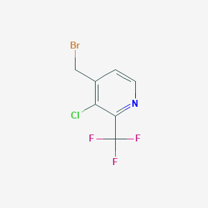 molecular formula C7H4BrClF3N B1412047 4-Bromomethyl-3-chloro-2-(trifluoromethyl)pyridine CAS No. 1227499-93-5