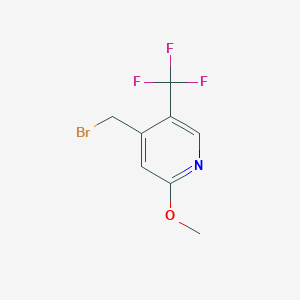 molecular formula C8H7BrF3NO B1412048 4-溴甲基-2-甲氧基-5-(三氟甲基)吡啶 CAS No. 1227594-95-7