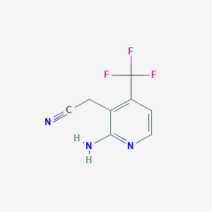 molecular formula C8H6F3N3 B1412053 2-氨基-4-(三氟甲基)吡啶-3-乙腈 CAS No. 1228898-39-2