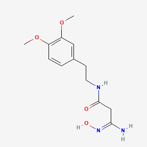 3-Amino-N-(2-(3,4-dimethoxyphenyl)ethyl)-3-(hydroxyimino)propanamide