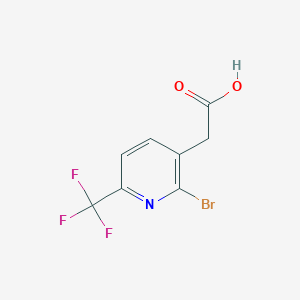molecular formula C8H5BrF3NO2 B1412056 2-Bromo-6-(trifluoromethyl)pyridine-3-acetic acid CAS No. 1227588-30-8