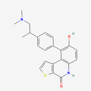 9-[4-[1-(dimethylamino)propan-2-yl]phenyl]-8-hydroxy-5H-thieno[2,3-c]quinolin-4-one