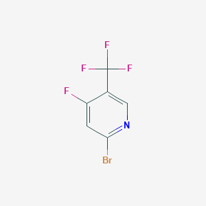 molecular formula C6H2BrF4N B1412058 2-Bromo-4-fluoro-5-(trifluoromethyl)pyridine CAS No. 1227565-58-3