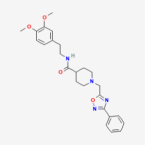 N-[2-(3,4-dimethoxyphenyl)ethyl]-1-[(3-phenyl-1,2,4-oxadiazol-5-yl)methyl]piperidine-4-carboxamide