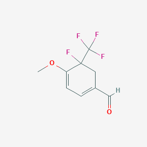 5-Fluoro-4-methoxy-5-(trifluoromethyl)cyclohexa-1,3-diene-1-carbaldehyde