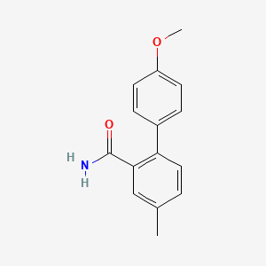 molecular formula C15H15NO2 B14120618 4'-Methoxy-4-methyl-[1,1'-biphenyl]-2-carboxamide 