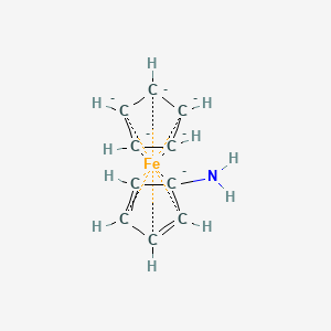 molecular formula C10H11FeN-6 B14120642 Cyclopenta-2,4-dien-1-amine;cyclopentane;iron 