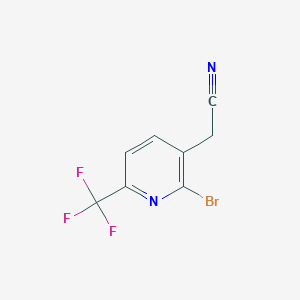 molecular formula C8H4BrF3N2 B1412065 2-Bromo-6-(trifluoromethyl)pyridine-3-acetonitrile CAS No. 1227512-33-5