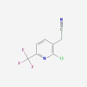 molecular formula C8H4ClF3N2 B1412066 2-Chloro-6-(trifluoromethyl)pyridine-3-acetonitrile CAS No. 1227513-81-6