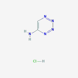 molecular formula C2H4ClN5 B14120693 Tetrazine-amine HCl salt 