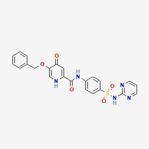 molecular formula C23H19N5O5S B14120726 5-(benzyloxy)-4-oxo-N-(4-(N-(pyrimidin-2-yl)sulfamoyl)phenyl)-1,4-dihydropyridine-2-carboxamide 