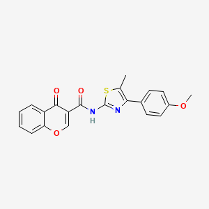 molecular formula C21H16N2O4S B14120750 N-(4-(4-methoxyphenyl)-5-methylthiazol-2-yl)-4-oxo-4H-chromene-3-carboxamide 