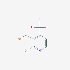 molecular formula C7H4Br2F3N B1412077 2-Bromo-3-bromomethyl-4-(trifluoromethyl)pyridine CAS No. 1227516-34-8