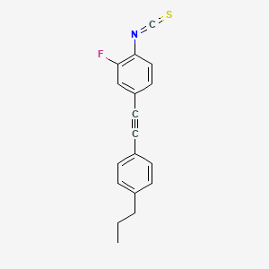 molecular formula C18H14FNS B14120776 2-Fluoro-1-isothiocyanato-4-((4-propylphenyl)ethynyl)benzene 