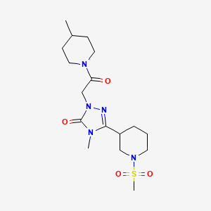 4-methyl-1-(2-(4-methylpiperidin-1-yl)-2-oxoethyl)-3-(1-(methylsulfonyl)piperidin-3-yl)-1H-1,2,4-triazol-5(4H)-one