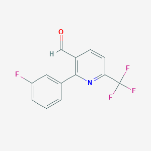 molecular formula C13H7F4NO B1412082 2-(3-氟苯基)-6-(三氟甲基)烟酰醛 CAS No. 1227563-70-3