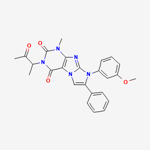 6-(3-Methoxyphenyl)-4-methyl-2-(3-oxobutan-2-yl)-7-phenylpurino[7,8-a]imidazole-1,3-dione