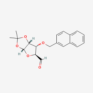 molecular formula C19H20O5 B14120837 1,2-O-(1-Methylethylidene)-3-O-[(naphthalen-2-yl)methyl]-alpha-D-ribo-pentodialdo-1,4-furanose CAS No. 1057385-93-9