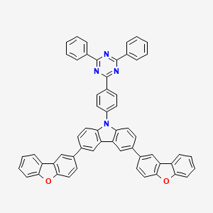 3,6-Bis(dibenzo[b,d]furan-2-yl)-9-(4-(4,6-diphenyl-1,3,5-triazin-2-yl)phenyl)-9H-carbazole