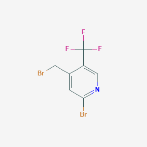 molecular formula C7H4Br2F3N B1412085 2-Bromo-4-bromomethyl-5-(trifluoromethyl)pyridine CAS No. 1227516-41-7