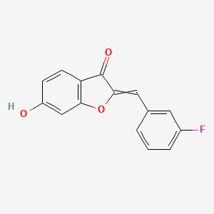 molecular formula C15H9FO3 B14120860 2-[(3-Fluorophenyl)methylidene]-6-hydroxy-1-benzofuran-3-one 