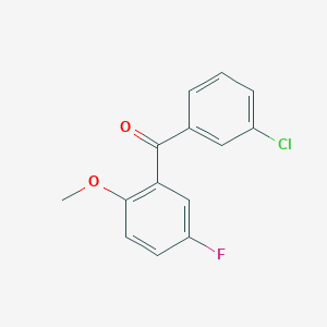 molecular formula C14H10ClFO2 B14120873 Methanone, (3-chlorophenyl)(5-fluoro-2-methoxyphenyl)- CAS No. 1094639-36-7