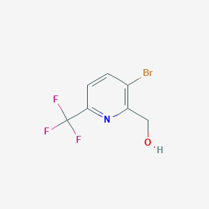 molecular formula C7H5BrF3NO B1412089 3-Bromo-6-(trifluoromethyl)pyridine-2-methanol CAS No. 1227586-09-5