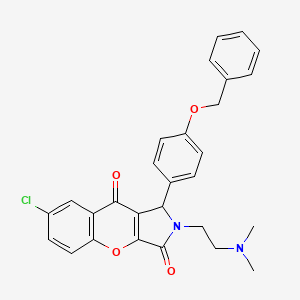 molecular formula C28H25ClN2O4 B14120890 1-(4-(Benzyloxy)phenyl)-7-chloro-2-(2-(dimethylamino)ethyl)-1,2-dihydrochromeno[2,3-c]pyrrole-3,9-dione 