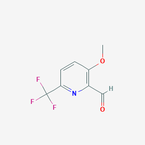 B1412090 3-Methoxy-6-(trifluoromethyl)picolinaldehyde CAS No. 1227584-28-2