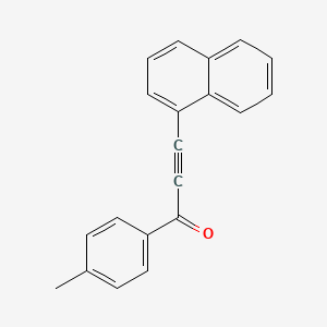 molecular formula C20H14O B14120911 3-(Naphthalen-1-yl)-1-p-tolylprop-2-yn-1-one 