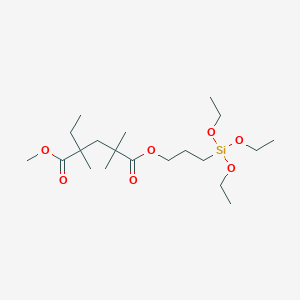 molecular formula C20H40O7Si B14120917 1-O-methyl 5-O-(3-triethoxysilylpropyl) 2-ethyl-2,4,4-trimethylpentanedioate 