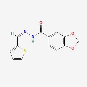 molecular formula C13H10N2O3S B14120924 N'-[(Z)-thiophen-2-ylmethylidene]-1,3-benzodioxole-5-carbohydrazide 