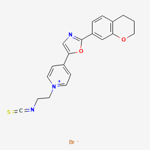 molecular formula C20H18BrN3O2S B14120929 1-(2-Isothiocyanatoethyl)-4-[2-(3,4-dihydro-2H-1-benzopyranyl-6-yl)-5-oxazolyl]pyridinium bromide 