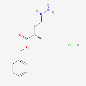 molecular formula C12H19ClN2O2 B14120936 benzyl (2S)-4-hydrazinyl-2-methylbutanoate;hydrochloride 