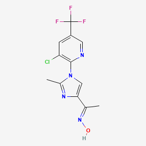 (NE)-N-[1-[1-[3-chloro-5-(trifluoromethyl)pyridin-2-yl]-2-methylimidazol-4-yl]ethylidene]hydroxylamine