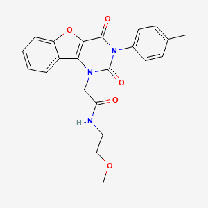 N-(2-methoxyethyl)-2-[3-(4-methylphenyl)-2,4-dioxo-[1]benzofuro[3,2-d]pyrimidin-1-yl]acetamide