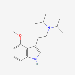 molecular formula C17H26N2O B14121086 N,N-Diisopropyl-4-methoxytryptamine, free base 