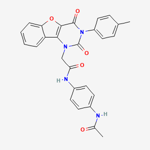 N-(4-acetamidophenyl)-2-(2,4-dioxo-3-(p-tolyl)-3,4-dihydrobenzofuro[3,2-d]pyrimidin-1(2H)-yl)acetamide