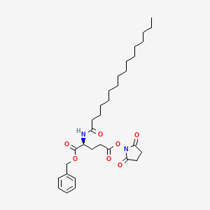 1-Benzyl 5-(2,5-dioxopyrrolidin-1-yl) palmitoyl-L-glutamate