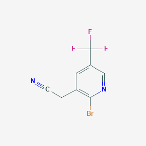 B1412112 2-Bromo-5-(trifluoromethyl)pyridine-3-acetonitrile CAS No. 1227502-26-2