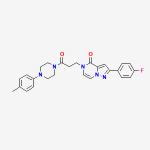 2-(4-fluorophenyl)-5-{3-[4-(4-methylphenyl)piperazin-1-yl]-3-oxopropyl}pyrazolo[1,5-a]pyrazin-4(5H)-one