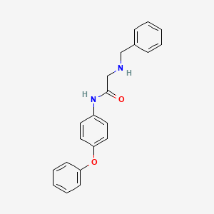 molecular formula C21H20N2O2 B14121191 2-Benzylamino-N-(4-phenoxy-phenyl)-acetamide 