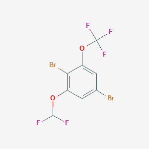 B1412120 1,4-Dibromo-2-difluoromethoxy-6-(trifluoromethoxy)benzene CAS No. 1806349-71-2