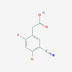 molecular formula C9H5BrFNO2 B1412122 2-(4-Bromo-5-cyano-2-fluorophenyl)acetic acid CAS No. 1806849-00-2