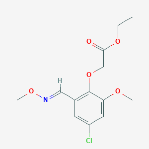 ethyl 2-[4-chloro-2-methoxy-6-[(E)-methoxyiminomethyl]phenoxy]acetate