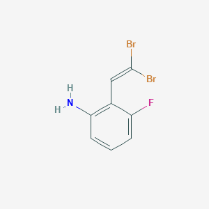 molecular formula C8H6Br2FN B14121260 2-(2,2-Dibromovinyl)-3-fluoroaniline 