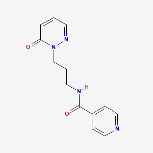 molecular formula C13H14N4O2 B14121267 N-(3-(6-oxopyridazin-1(6H)-yl)propyl)isonicotinamide CAS No. 1210470-79-3